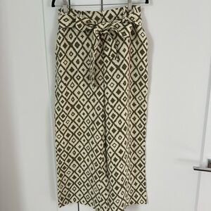 Mango Geometric Patterned Wide-Leg Pants